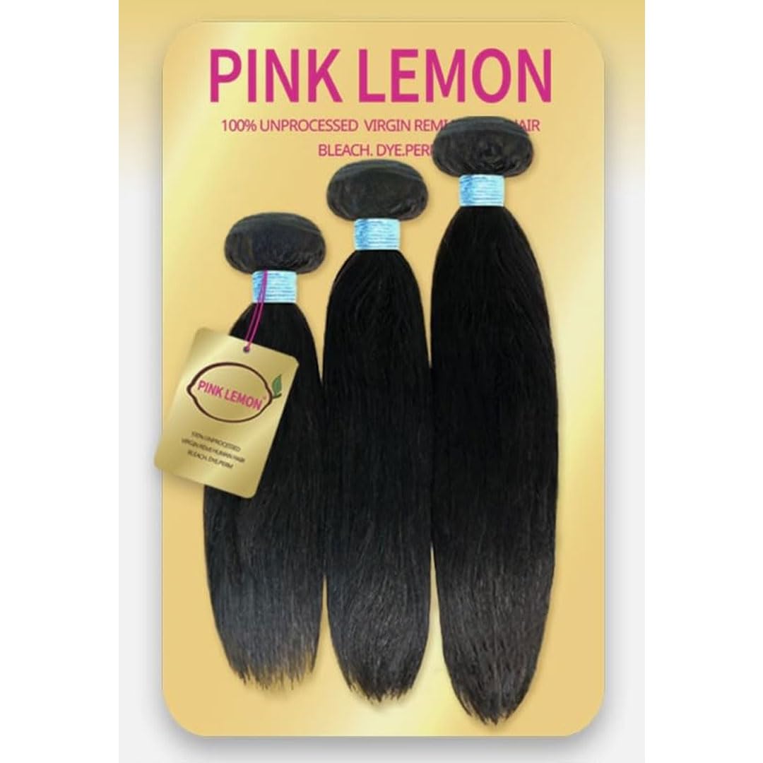 PINK LEMON STRAIGHT  HUMAIN HAIR (3-Pack)