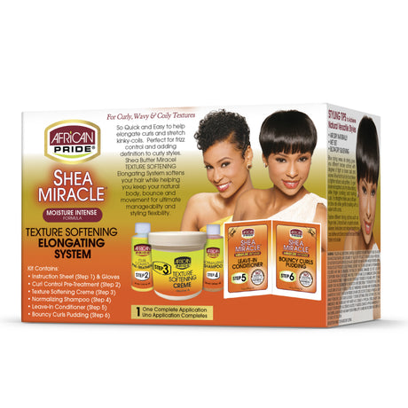 African Pride Moisture Intense Shea Butter Miracle Softening System Kit