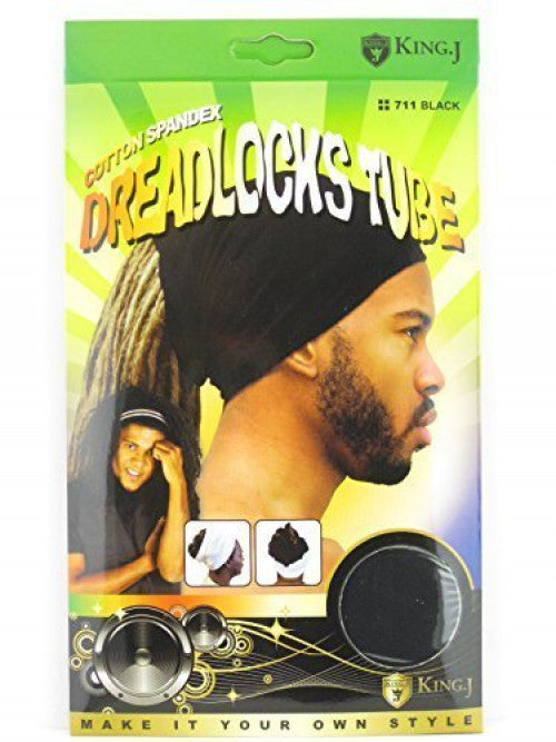 King J Unisex Cotton Spandex Dreadlocks Tube Black