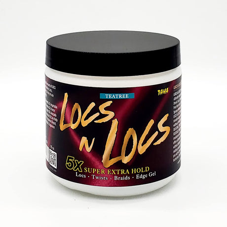Taha & Locs Gel 5X Super Extra Hold, Natural & Non-Damaging for Locs, Braids, Twists 16 Oz