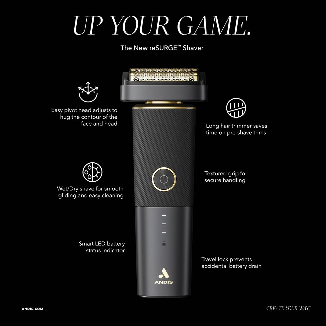 Andis Black Resurge Shaver Matte