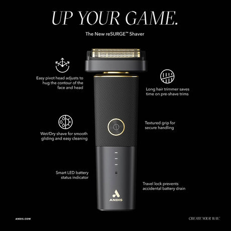 Andis Black Resurge Shaver Matte