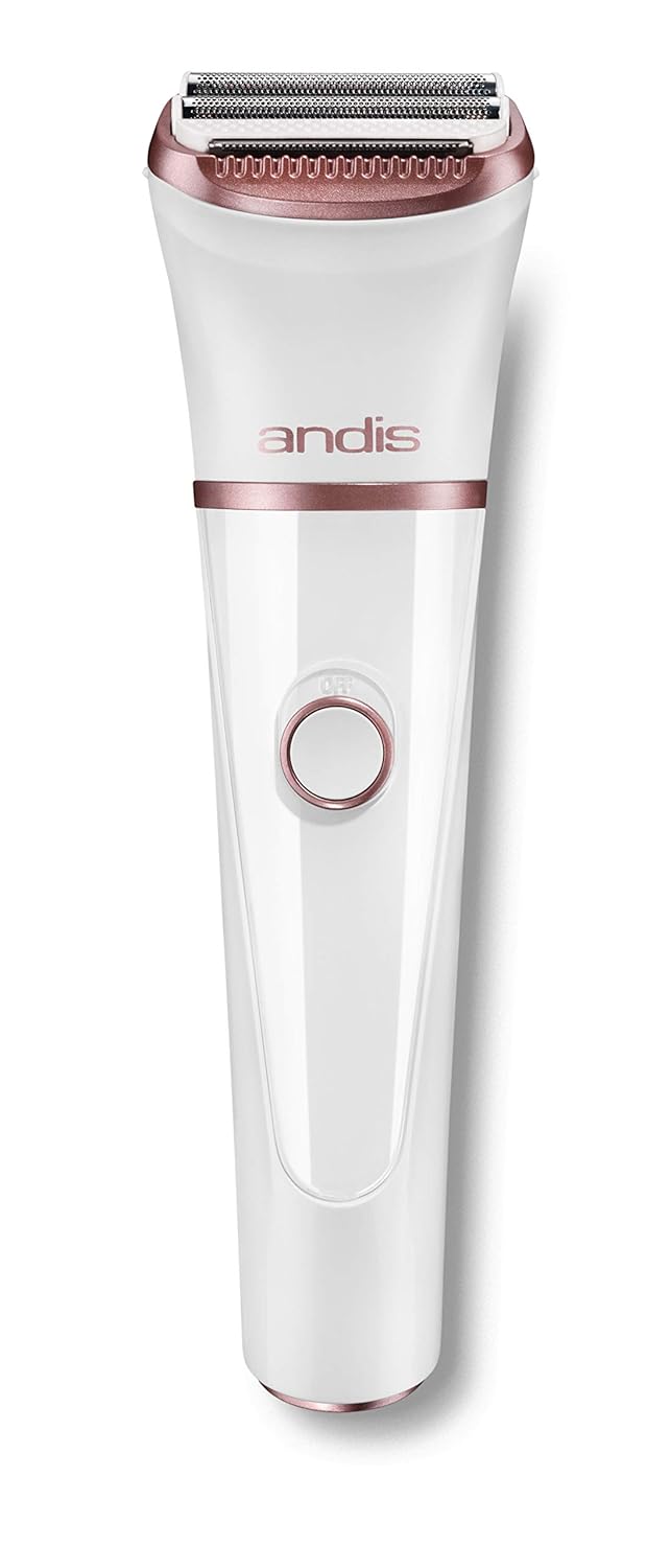 Andis Rechargeable Electric Shaver for Women – Cordless Wet & Dry Hair Removal 6 Piece Kit