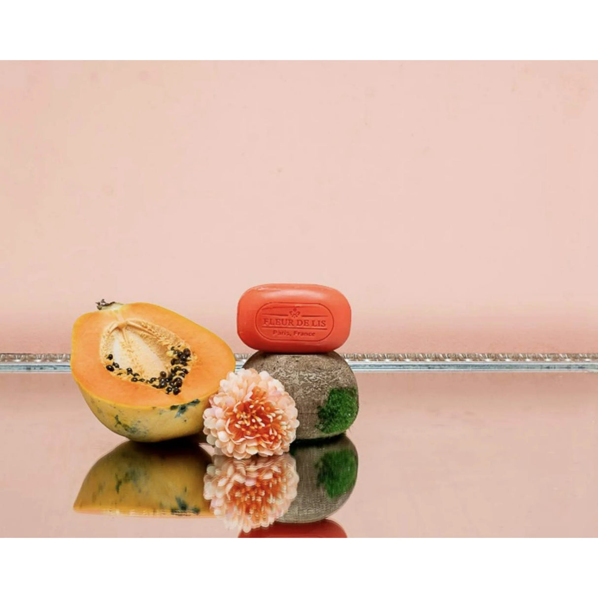 Organic Essence Papaya Bar Soap Cleansing Clarifies Skin, Promotes Healthy Glow 2.81 oz