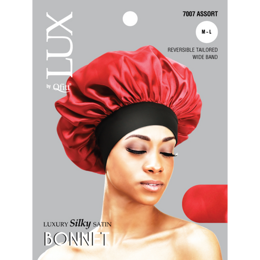 Qfitt Luxury Silky Satin Bonnet XL Pack of 6