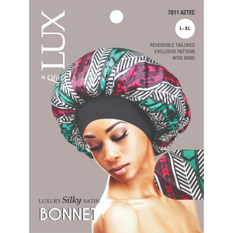 Qfitt Luxury Silky Satin Bonnet XL Pack of 6