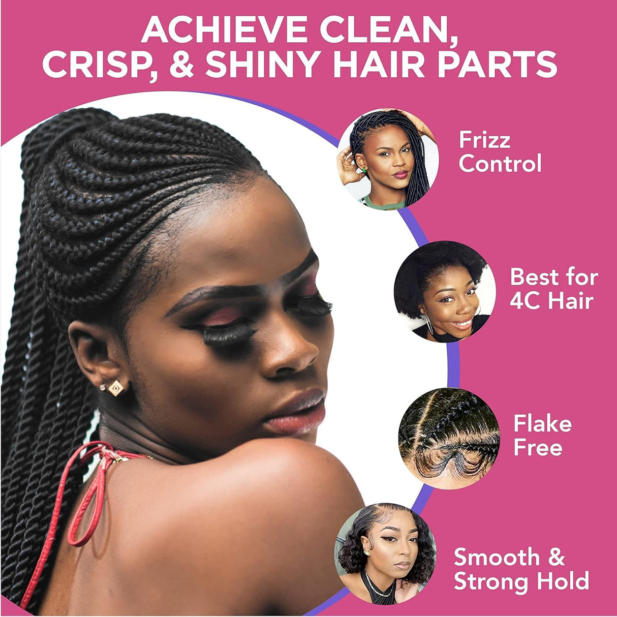 Esha Slick N Slay Braiding Gel 3-in-1 Ultra Extreme Hold Hydrating Conditioning Shining Gel