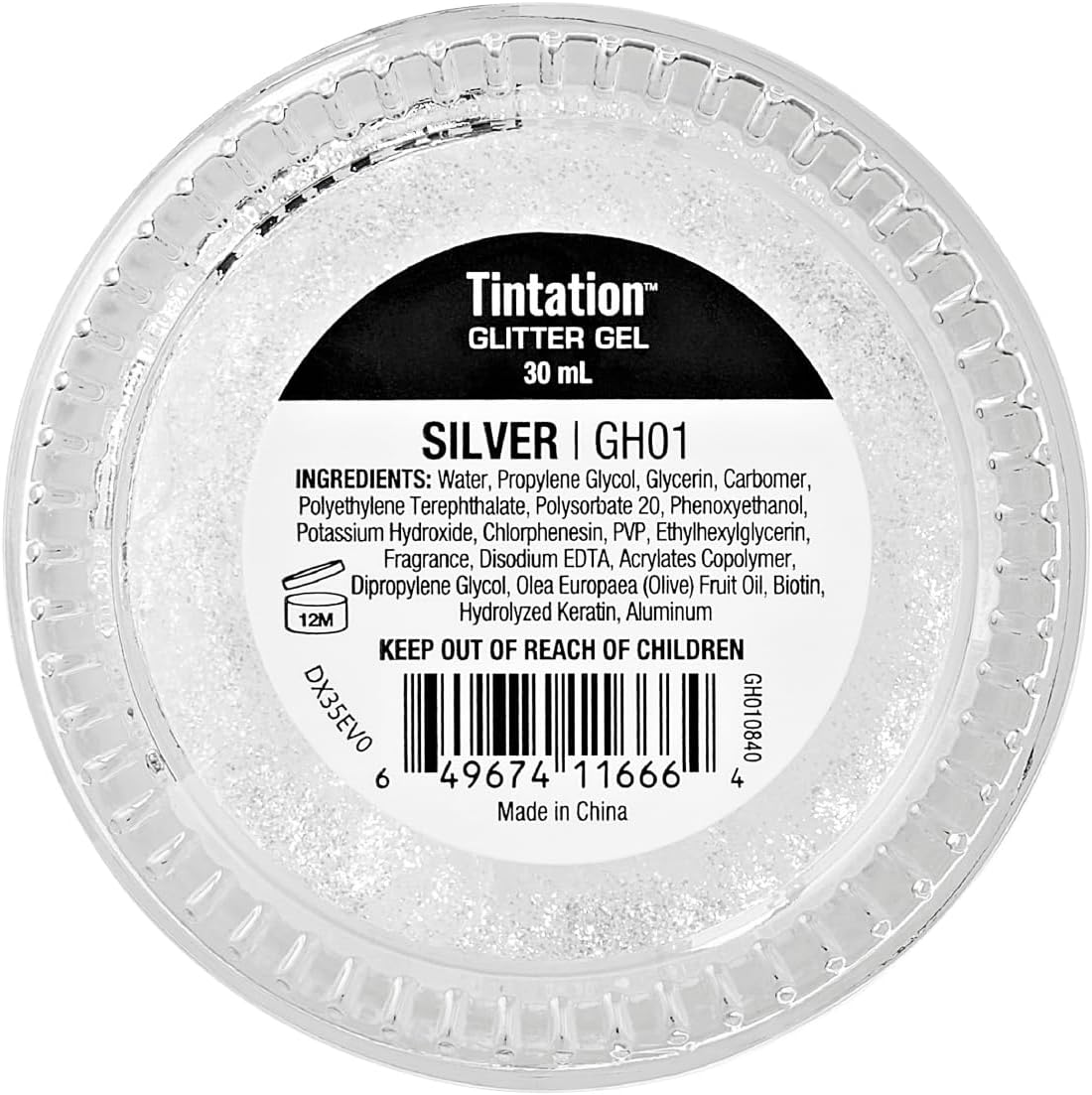 Tintation Glitter Body and Hair Gel – Long Lasting Sparkle, Quick Drying, Waterproof for Events, Parties, Festival Rave, Prom, & Cheerleaders