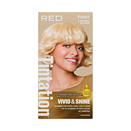 Red by Kiss Tintation Vivid & Shine Permanent Hair Dye – High Lift Formula 100% Gray Coverage
