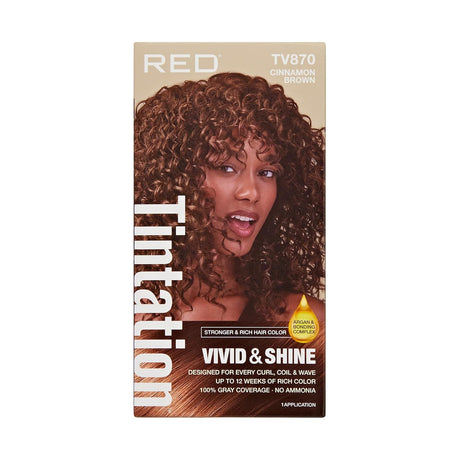 Red by Kiss Tintation Vivid & Shine Permanent Hair Dye – High Lift Formula 100% Gray Coverage