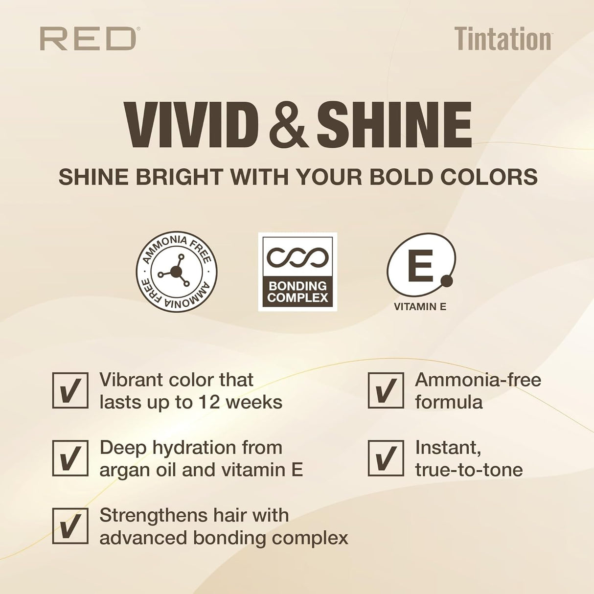 Red by Kiss Tintation Vivid & Shine Permanent Hair Dye – High Lift Formula 100% Gray Coverage
