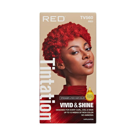 Red by Kiss Tintation Vivid & Shine Permanent Hair Dye – High Lift Formula 100% Gray Coverage