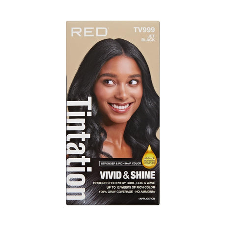 Red by Kiss Tintation Vivid & Shine Permanent Hair Dye – High Lift Formula 100% Gray Coverage