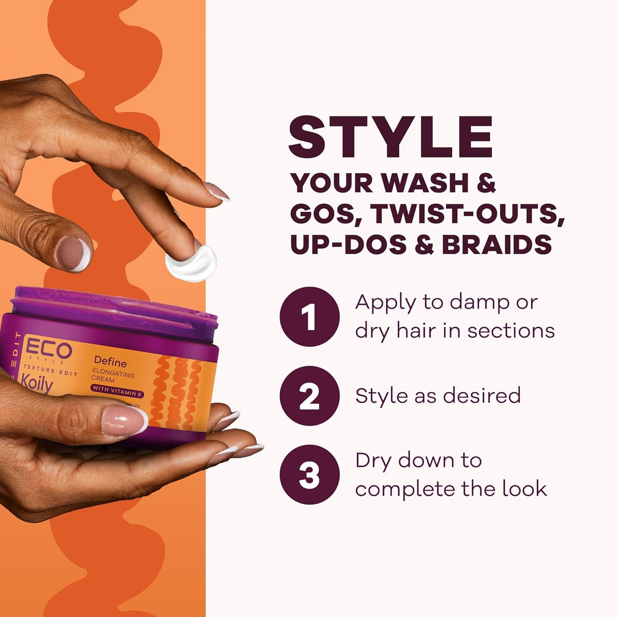 Eco Style The Edit Texture Edit Koily Define Cream 6 oz