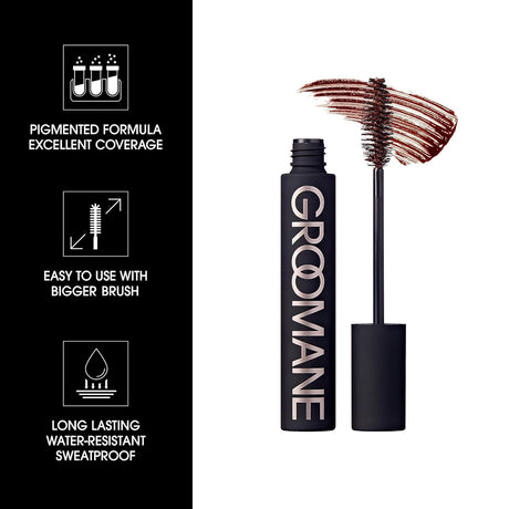 Red by Kiss Groomane Men Gray Coverage Touch-Up, Temporary Brush-On Hair Color for Beards, Sideburns Root & Brows