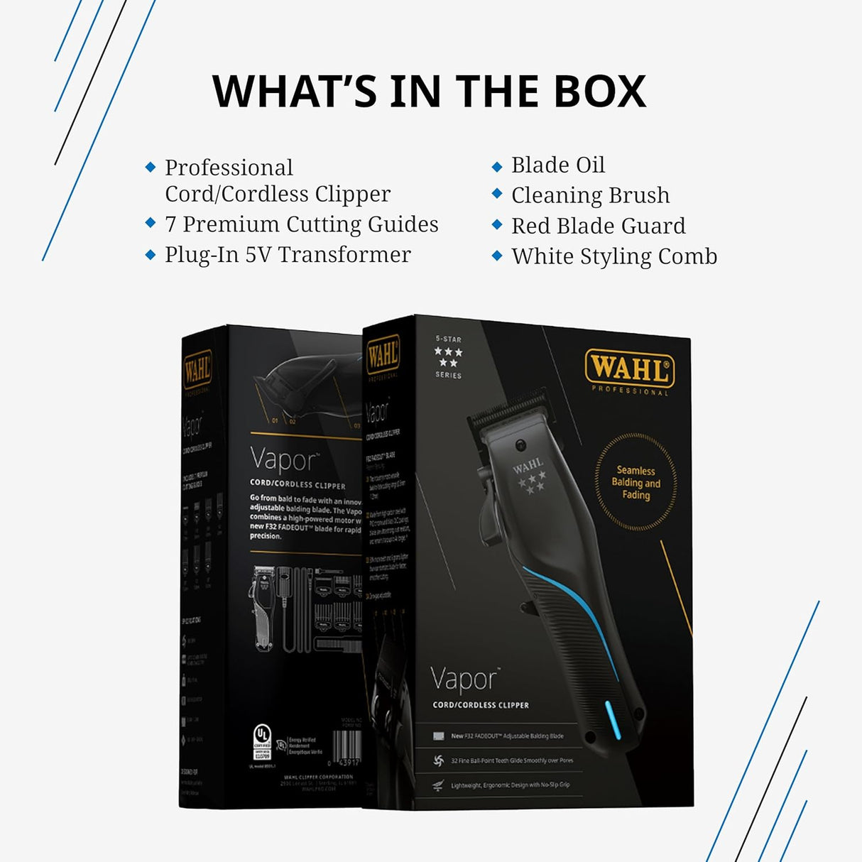 Wahl 5-Star Vapor Clipper Cordless Adjustable Balding