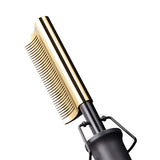 RED BY KISS Curved Teeth Hot Comb for Hair, Beard Straightening 450°F