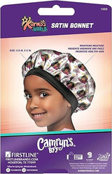 CAMRYN'S BFF KARMA'S WORLD WHITE HEARTS SATIN BONNET