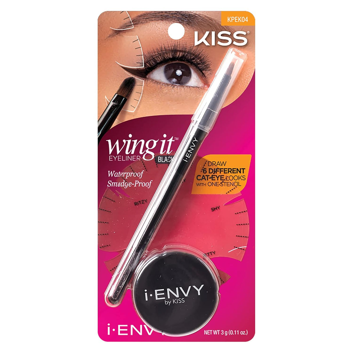 IEnvy By KISS Wing It Eyeliner Black WaterProof - Smudge-Proof Tail Pen