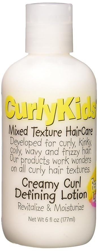 CurlyKids Curl Defining Hair Lotion Soft & Defined Curls Kids Haircare for Coily & Wavy Hair 6oz