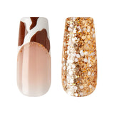 Gold Finger Fashion Nails – Trendy Gel Press-Ons for Salon-Perfect Look GD04