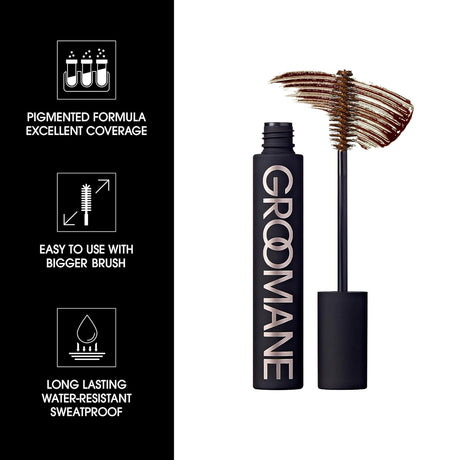 Red by Kiss Groomane Men Gray Coverage Touch-Up, Temporary Brush-On Hair Color for Beards, Sideburns Root & Brows