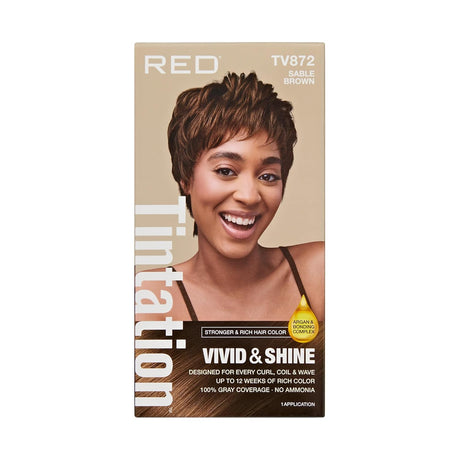 Red by Kiss Tintation Vivid & Shine Permanent Hair Dye – High Lift Formula 100% Gray Coverage