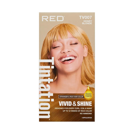 Red by Kiss Tintation Vivid & Shine Permanent Hair Dye – High Lift Formula 100% Gray Coverage