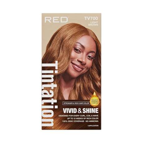 Red by Kiss Tintation Vivid & Shine Permanent Hair Dye – High Lift Formula 100% Gray Coverage