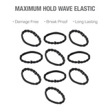 RED BY KISS Cotton Elastic Hair Band Black Hair Tie - 10 Pack
