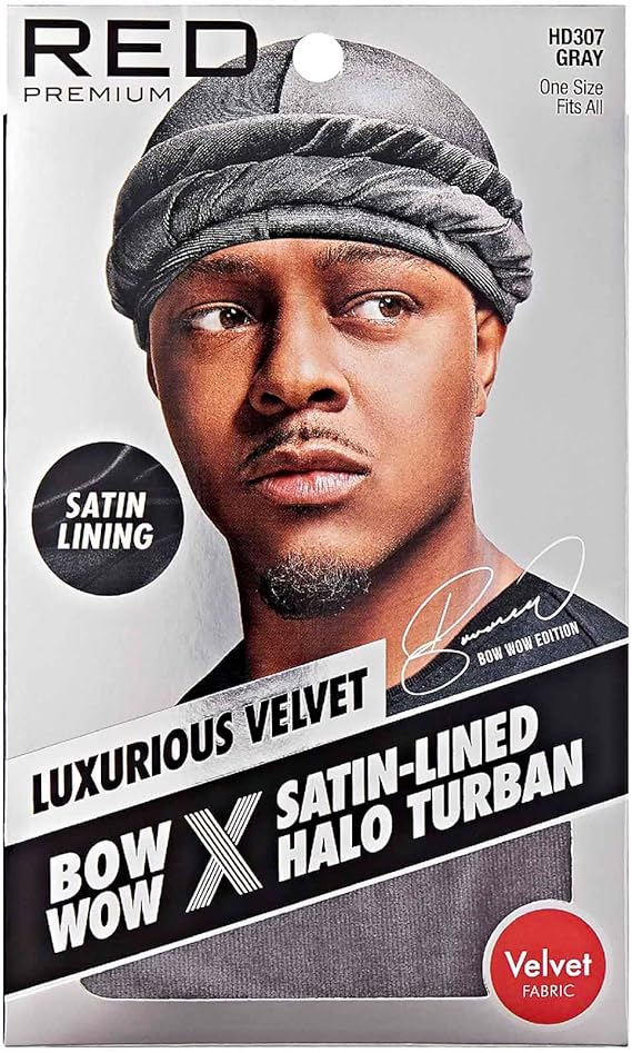 Red Bow Wow Premium Satin Mens Turban Headwear