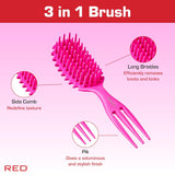 Red by Kiss Curl & Care Tangles Brush Glide Through Knots & Tangles (HH273)