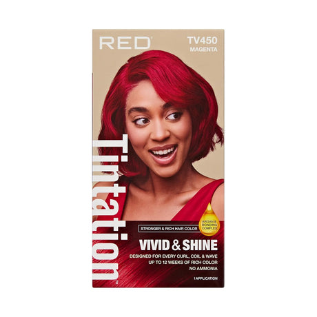 Red by Kiss Tintation Vivid & Shine Permanent Hair Dye – High Lift Formula 100% Gray Coverage