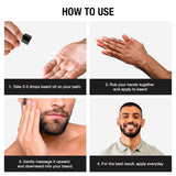 1Red by Kiss Vanilla Groomane Beard Oil Promotes Full, Healthy Look Beard Strengthen Facial Hair 3 oz