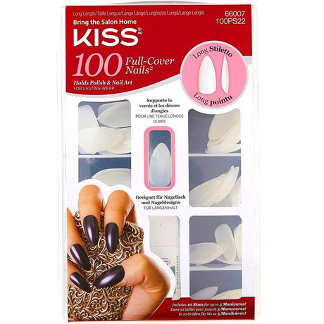 KISS 100 FULL COVER NAILS ACTIVE SQUARE MEDIUM LENGTH ARTIFICIAL NAILS