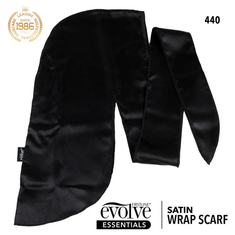 Evolve Satin Wrap Scarf Black (440)