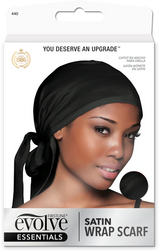 Evolve Satin Wrap Scarf Black (440)