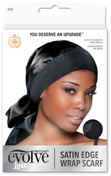 Evolve Satin Edge Wrap Scarf Black (1772)