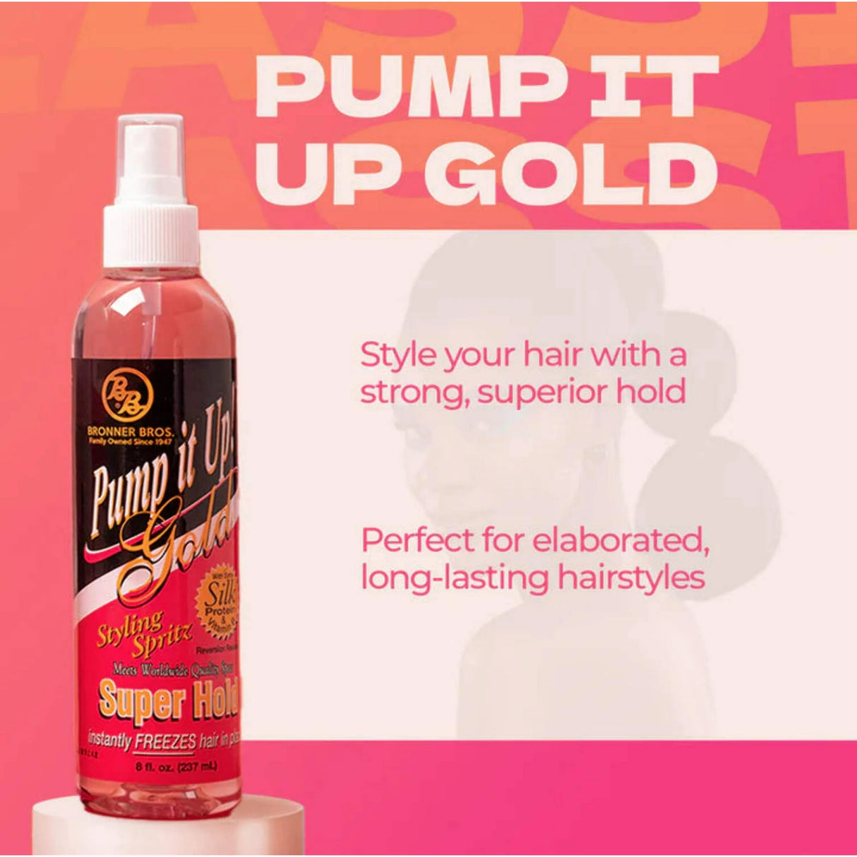 Bronner Bros BB Pump It Up Spritz Gold 8 oz