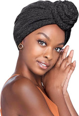 RED BY KISS Black Sweater Knit Turban (HQ411)