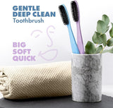RED BY KISS Charcoal Infused Toothbrush – Fine Bristles for Gentle Deep Cleaning