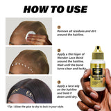 EBIN New York Wonder Lace Bond Wig Adhesive Sensitive-Friendly Strong Wig Glue, Waterproof 1.15 oz