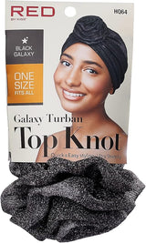 RED BY KISS SPARKLE TOP KNOT TURBAN