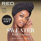 RED BY KISS Black Sweater Knit Turban (HQ411)