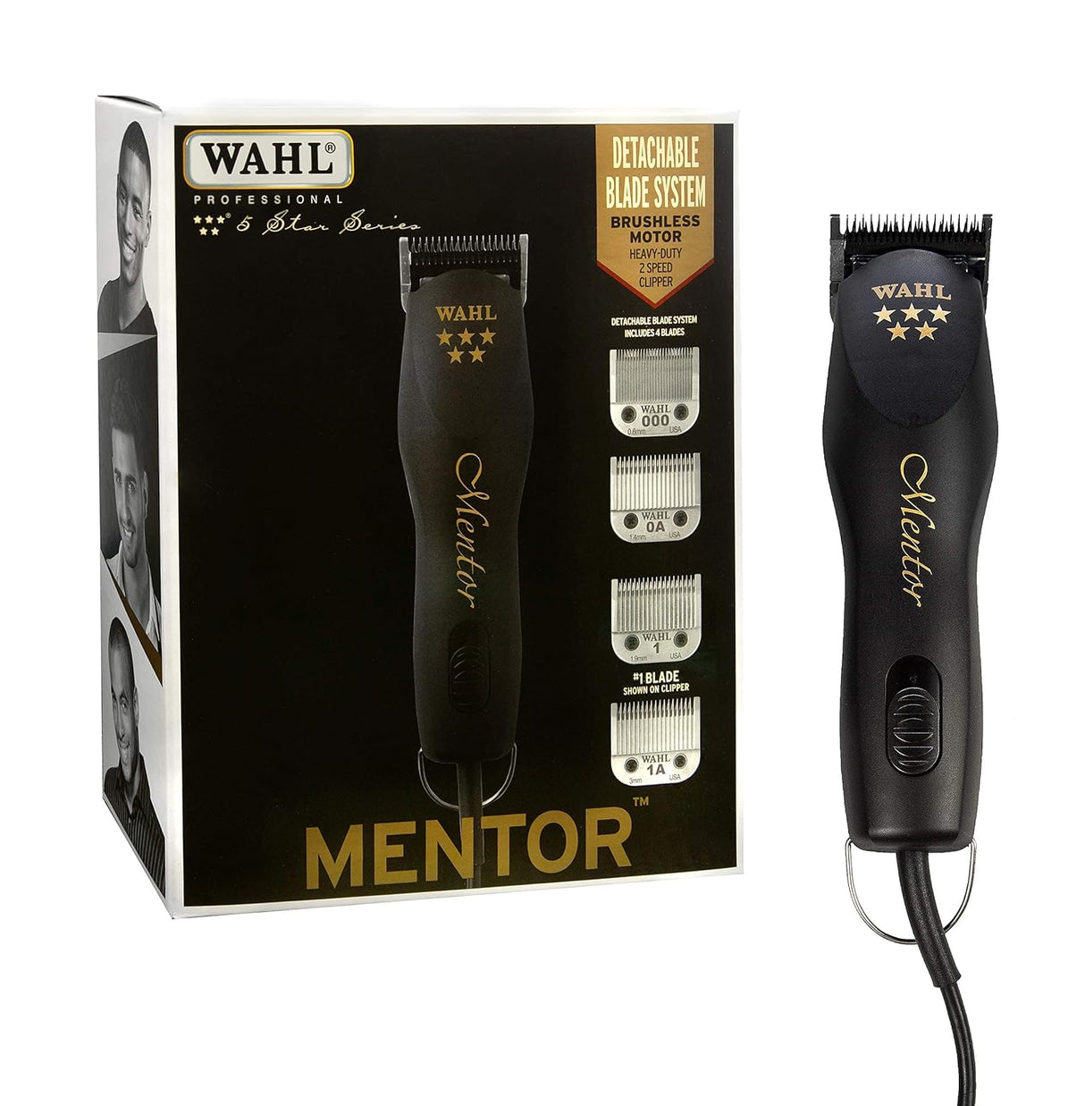Wahl 5 Star Mentor Clipper with 4 Detachable Blades