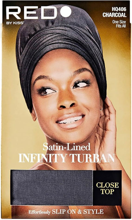 RED BY KISS SATIN LINED INFINITY TURBAN