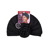 Red Texture Top Knot Turban
