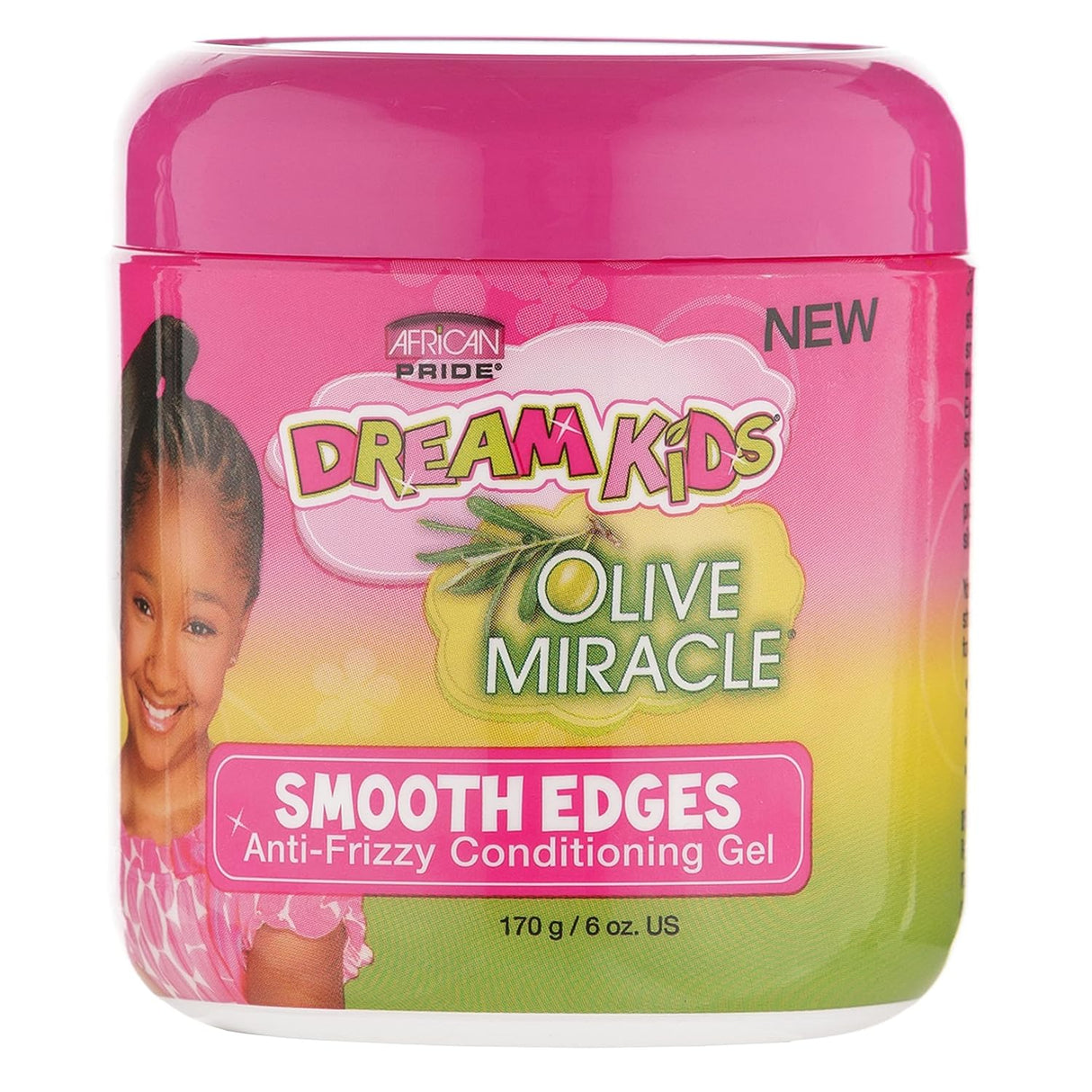 African Pride Dream Kids Olive Miracle Smooth Edges Anti-Frizzy Conditioning Gel 6 oz