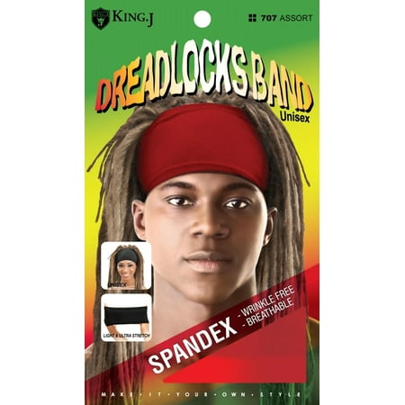 KING J Dread Locks Band Spandex Unisex BLACK