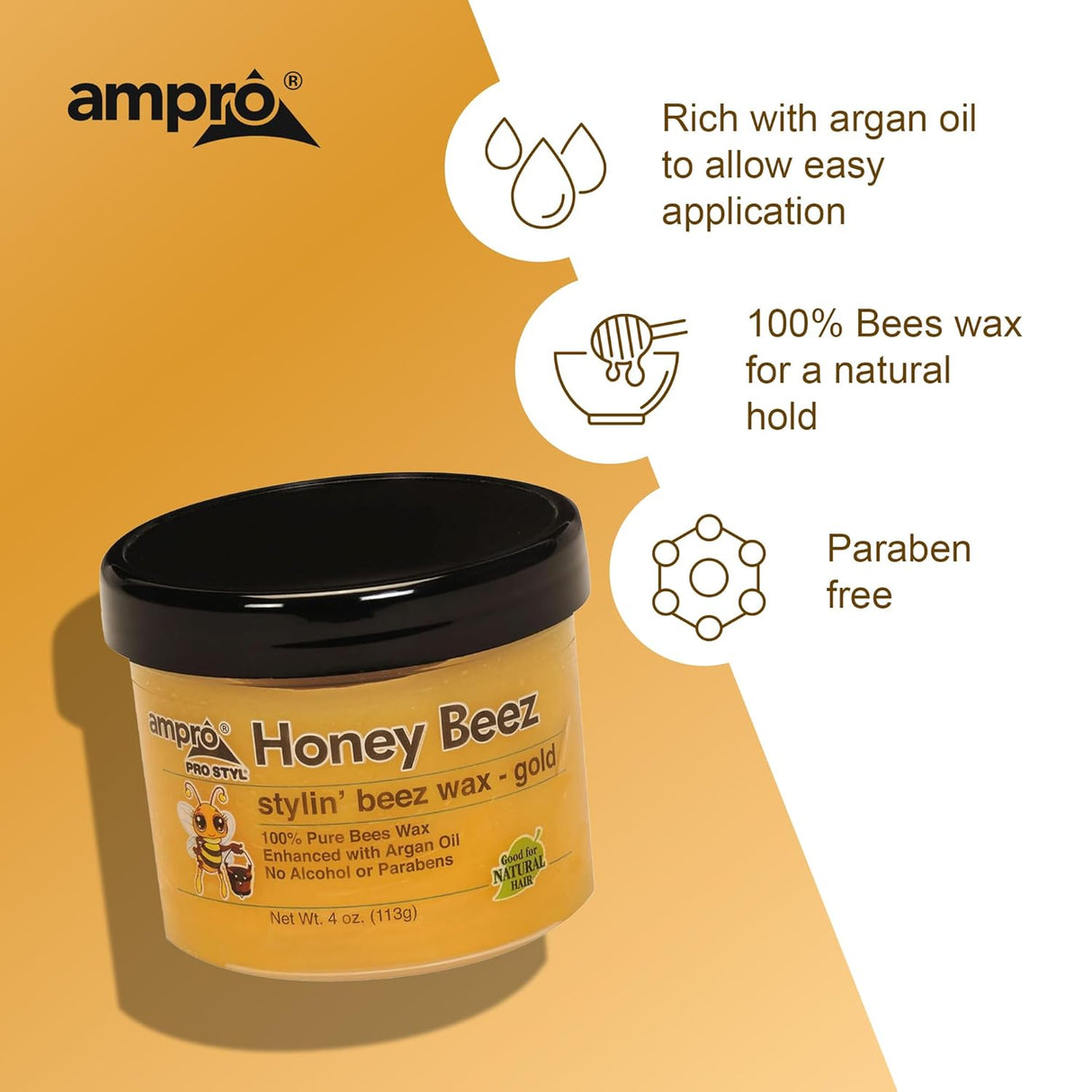 AMPRO HONEY BEEZ BLACK 4OZ-1